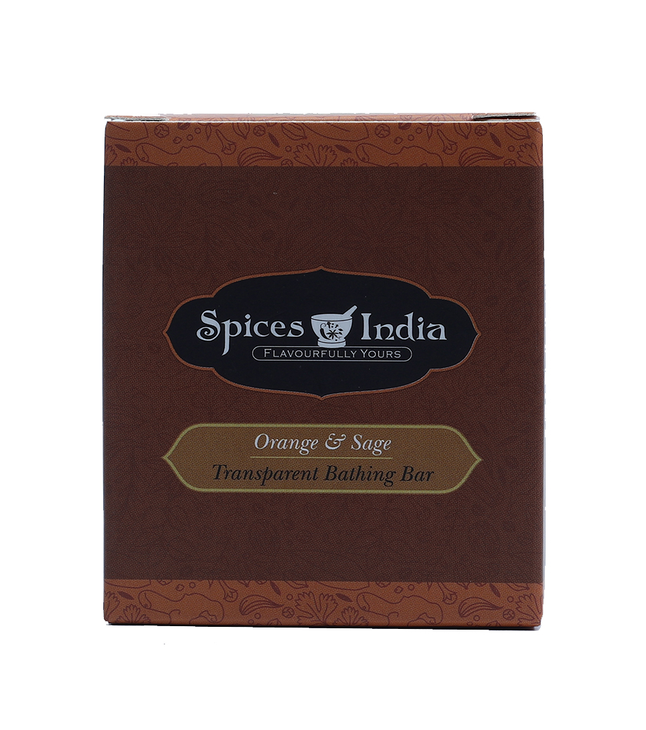 Spices India Orange and Sage Transparent Bathing Bar